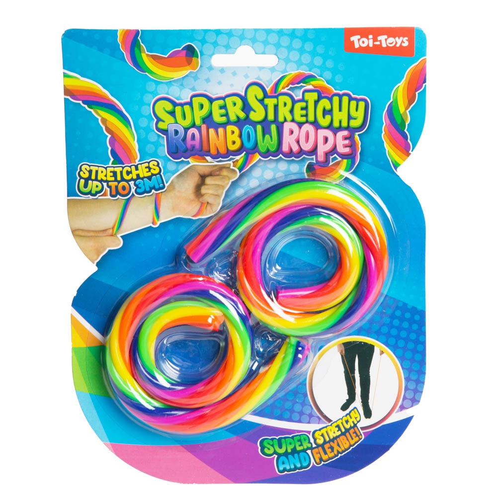 Corzi elastice curcubeu, super stretchy, 2 buc/set - Toi-Toys - imagine 3