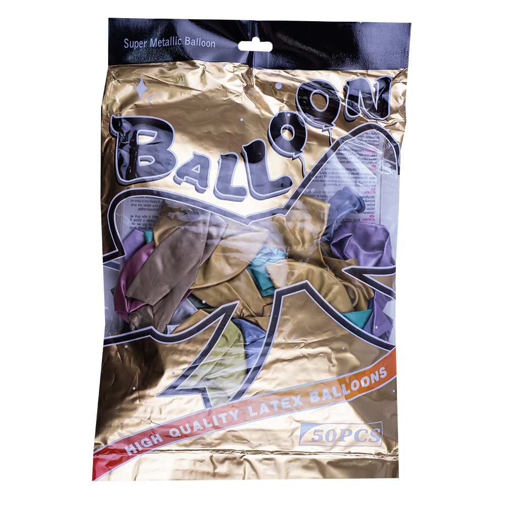 Baloane 2,8g, culori metalice, asortate, 50 buc/set