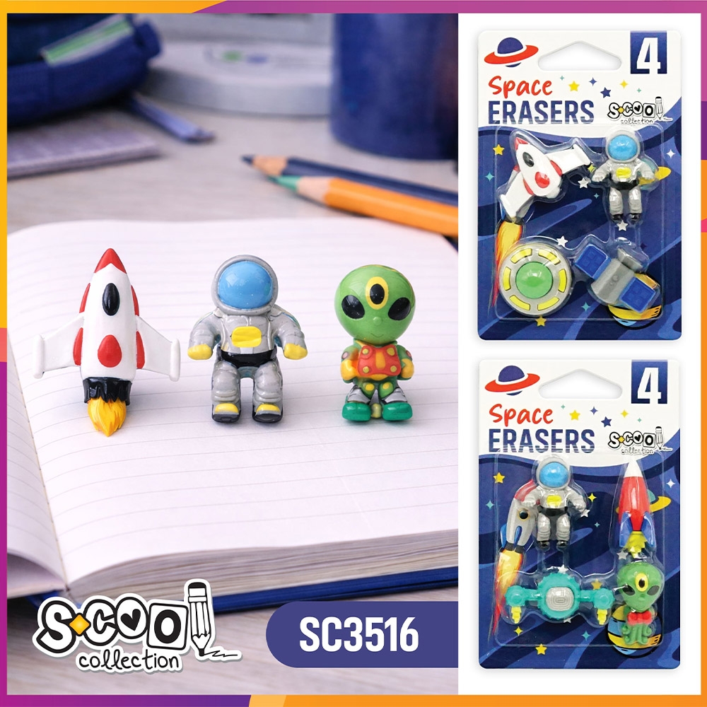 Radiere color, model Spatiul cosmic, 4buc/blister - S-COOL - imagine 5
