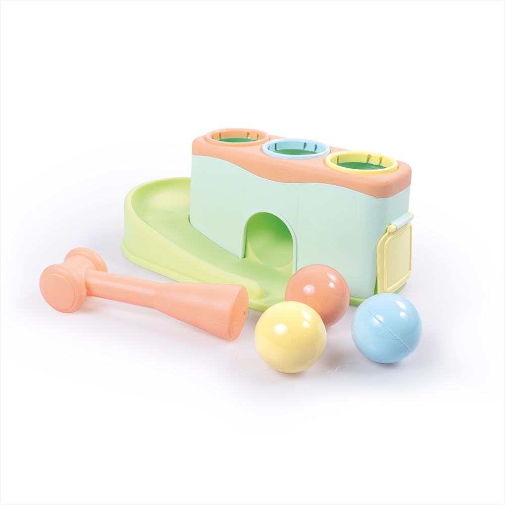 Jucarie bebelusi, Sortator cu ciocanel si bile, Pastel - Dolu