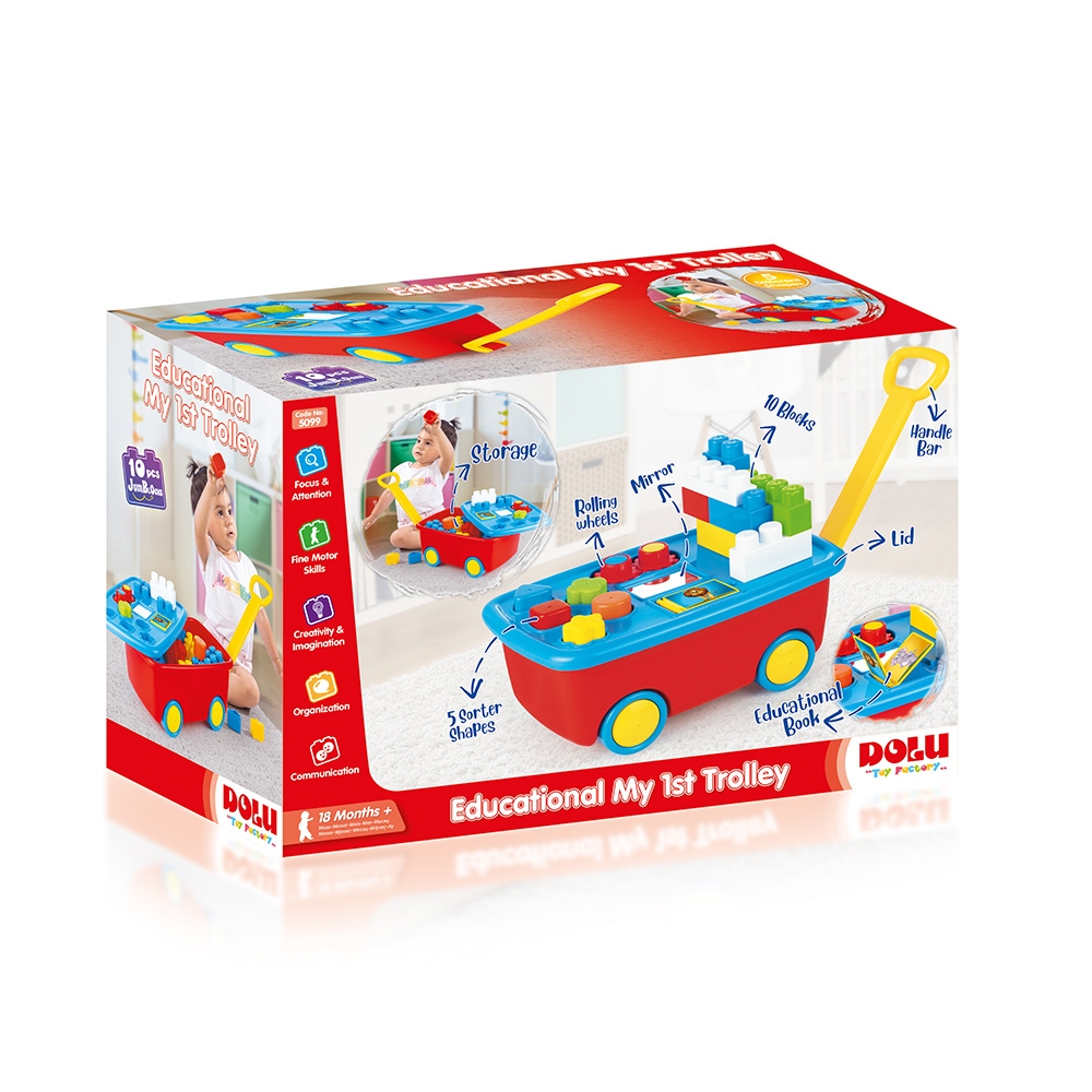 Carucior cu activitati, color, 18x40x26.5 cm - Dolu - imagine 2