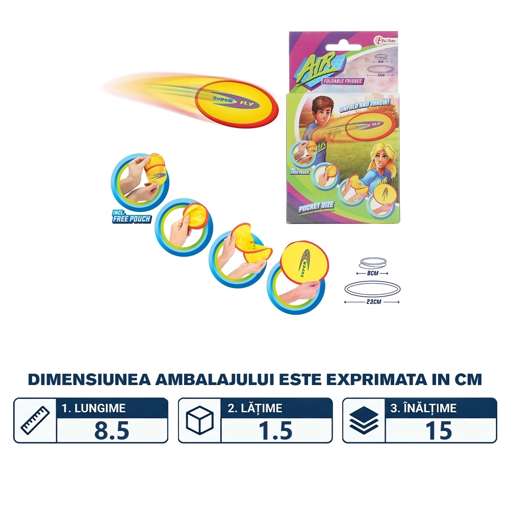 Frisbee pliabil + husa - Toi-Toys - imagine 2