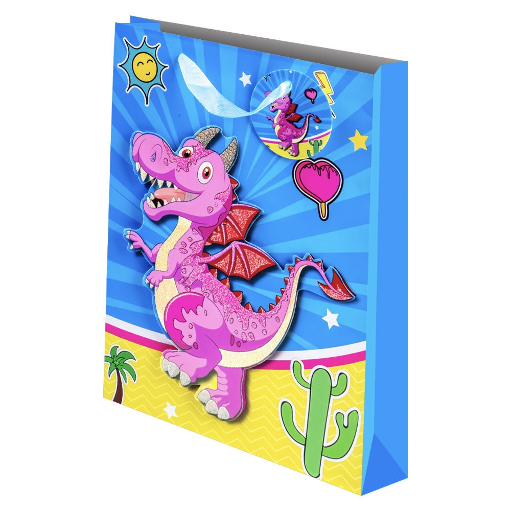 Punga cadou 3D, Dinozaur, 30x41x11 cm - imagine 3