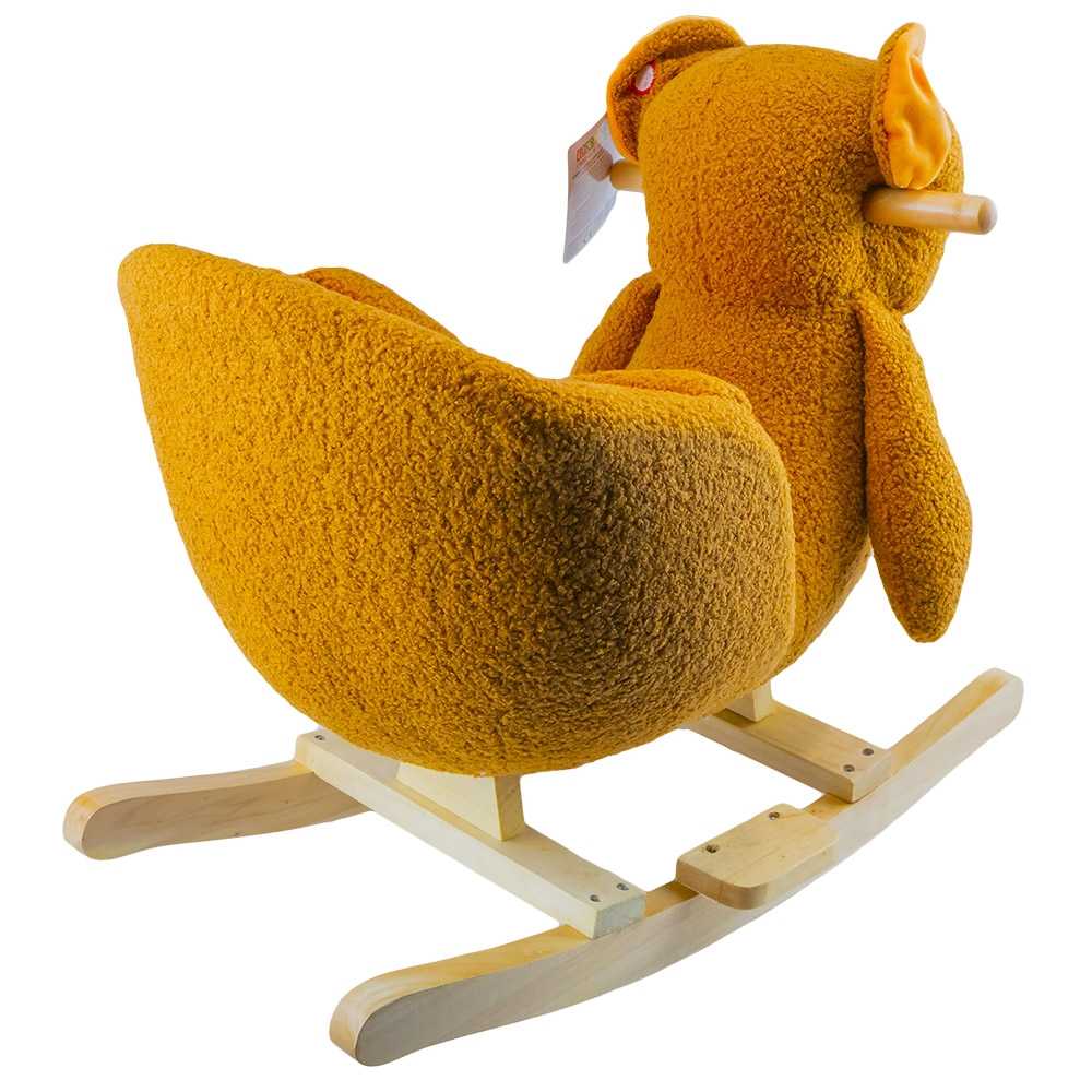 Balansoar pentru bebelusi, Ursulet, lemn + plus, maro, 60x34x45 cm - imagine 3