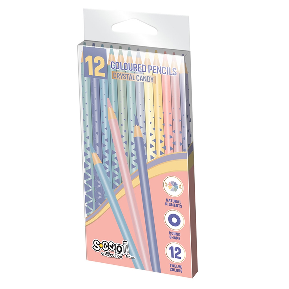 Creioane color, Crystal Candy, 12 cul/set - S-COOL - imagine 4