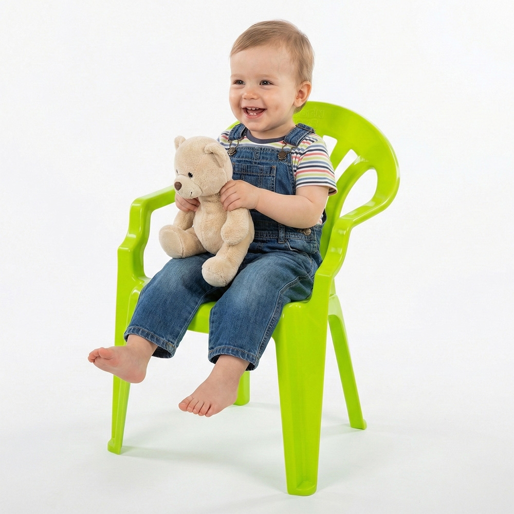 Scaunel din plastic, verde, 40x35x54.5 cm - ROBENTOYS - imagine 3