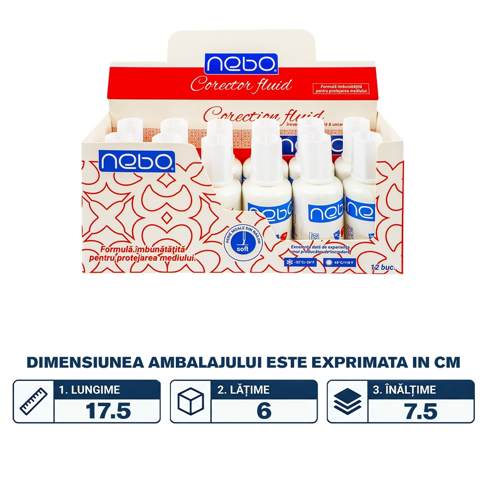 Corector fluid, 12 ml - NEBO - imagine 2