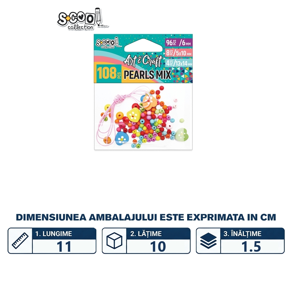 Accesorii craft, margele - S-COOL - imagine 2
