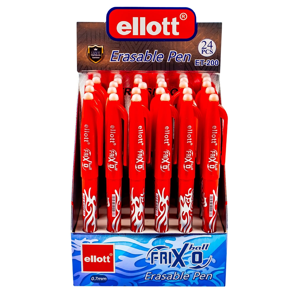 Pix cu cerneala termosensibila, clips, mina rosie, 0.7 mm - ELLOTT - imagine 3