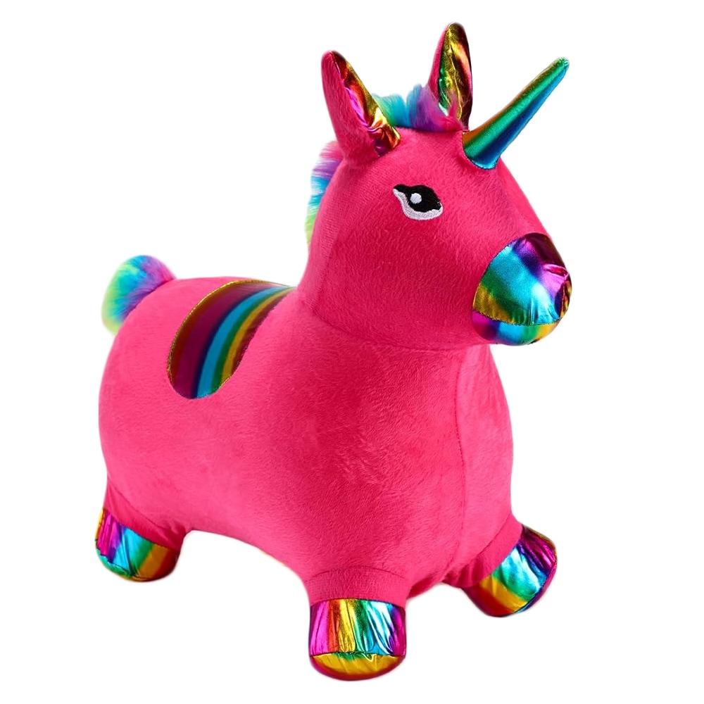 Unicorn din cauciuc, gonflabil, plusat - imagine 3
