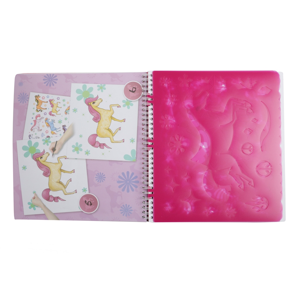 Caiet de colorat cu stickere si sabloane, My pony - Toi-Toys - imagine 3