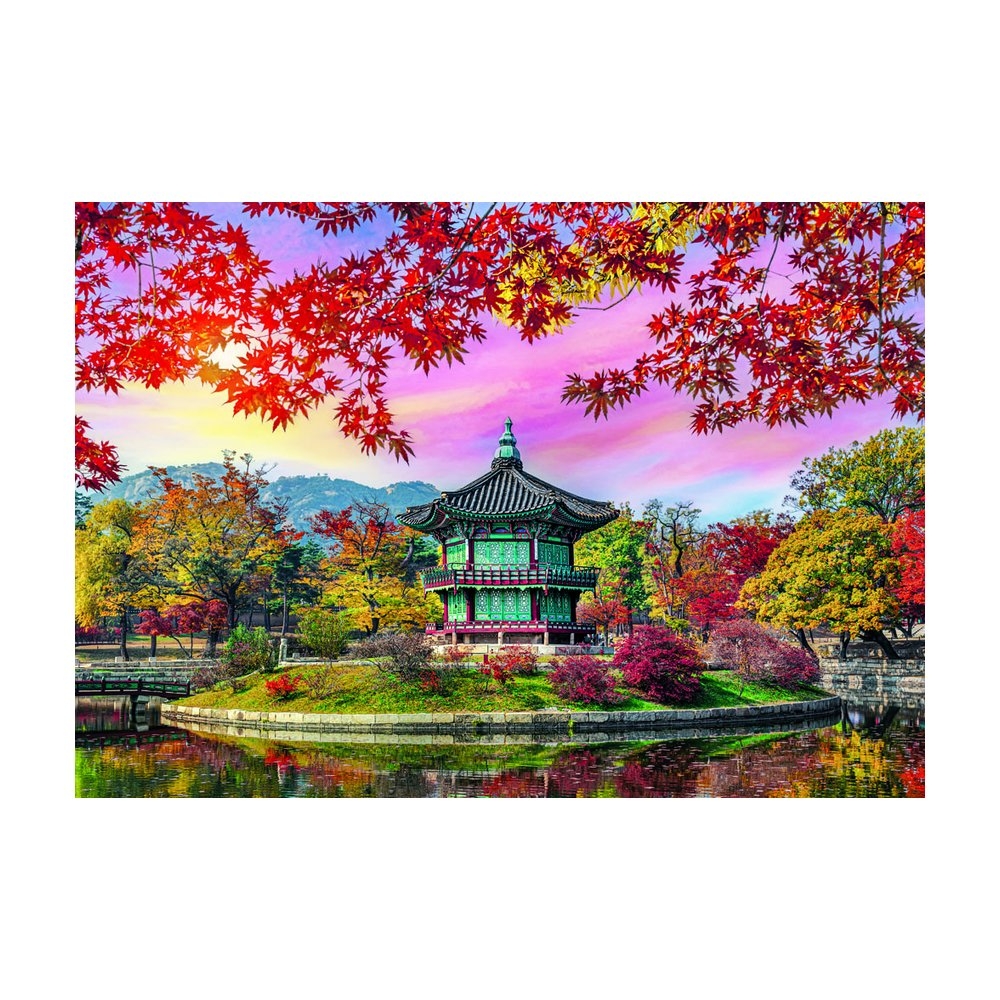 Puzzle 500 piese, Palatul Gyeongbokgung, Seul - Castorland - imagine 3