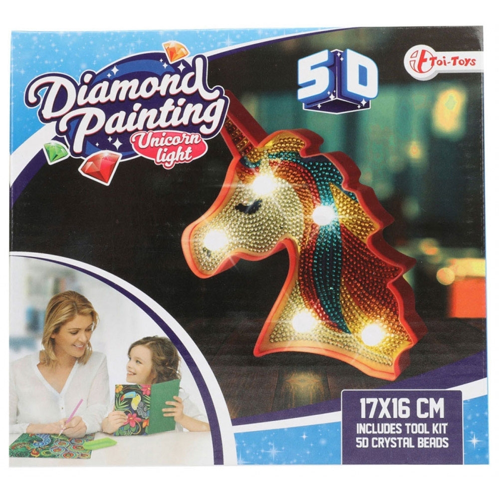Set creatie cu diamante, lampa unicorn - Toi-Toys - imagine 6