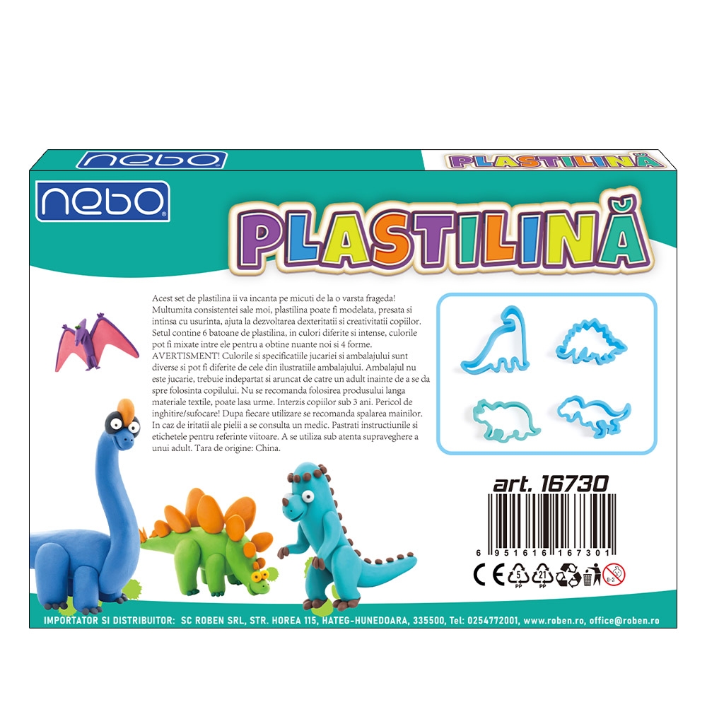 Plastilina 6 culori + forme - NEBO - imagine 4