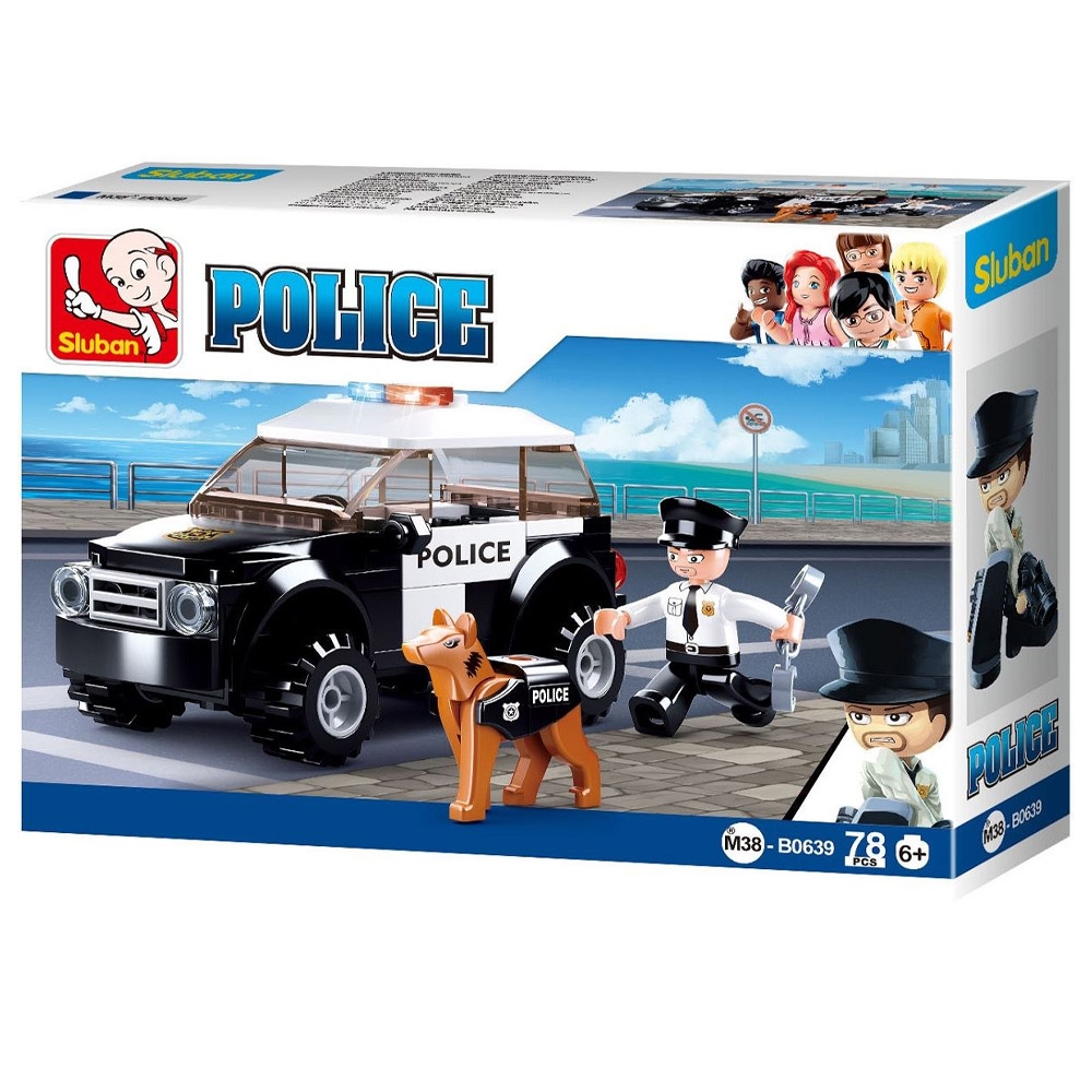 Set de constructie Police, 78 piese, Unitatea canina a politiei - Sluban