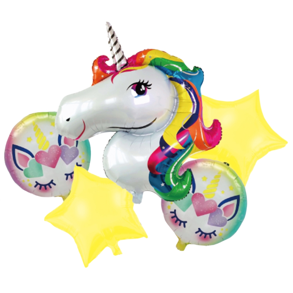 Balon, folie aluminiu, Unicorn - imagine 3