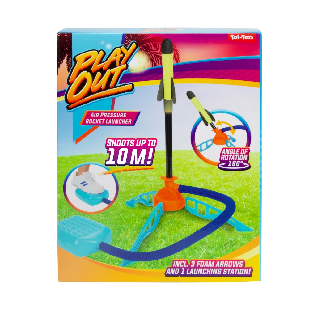 Lansator + 3 rachete din spuma - Toi-Toys - imagine 4