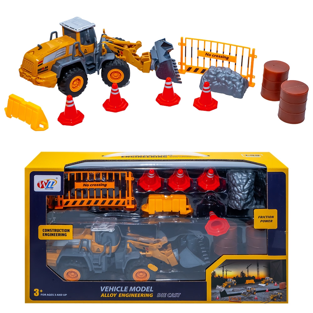 Utilaj constructii, din metal + accesorii, 10 buc/set