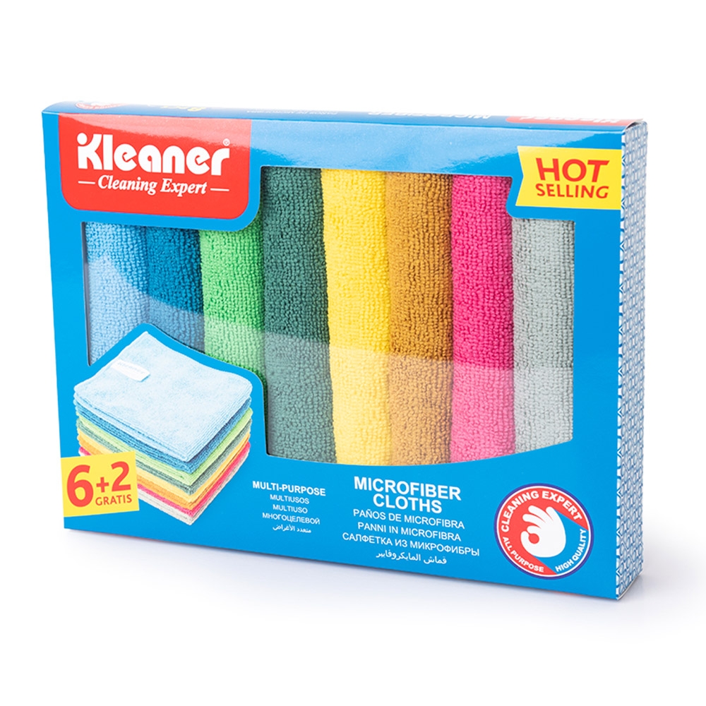 Set 8 Lavete microfibra - KLEANER