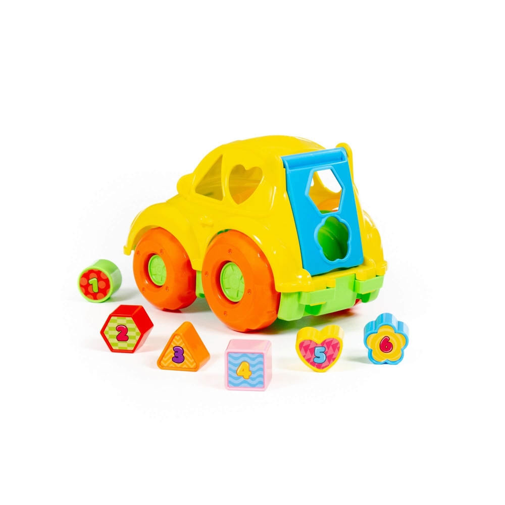 Masinuta + cuburi educative, 23.5x15.2x15.8 cm, Polesie - imagine 9