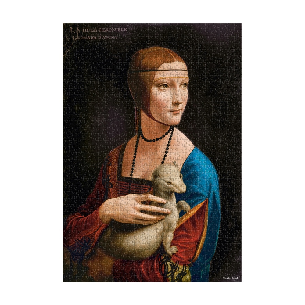 Puzzle 1000 piese, Dama Cu Hermina, Leonardo Da Vinci - Castorland - imagine 2