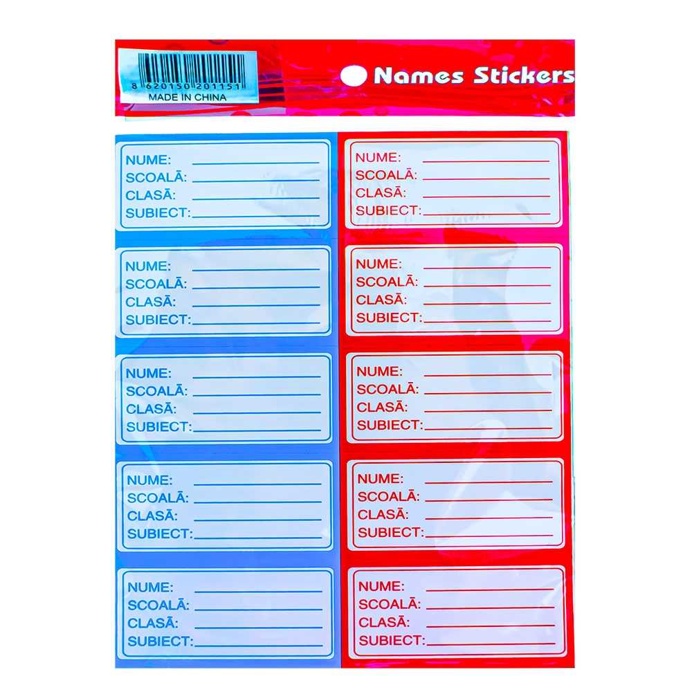 Etichete scolare, 20 coli/set