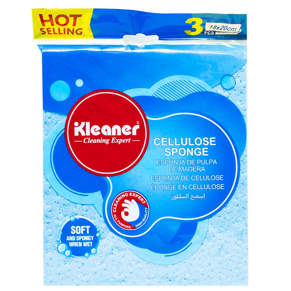 Burete celuloza, 3 buc/set - KLEANER