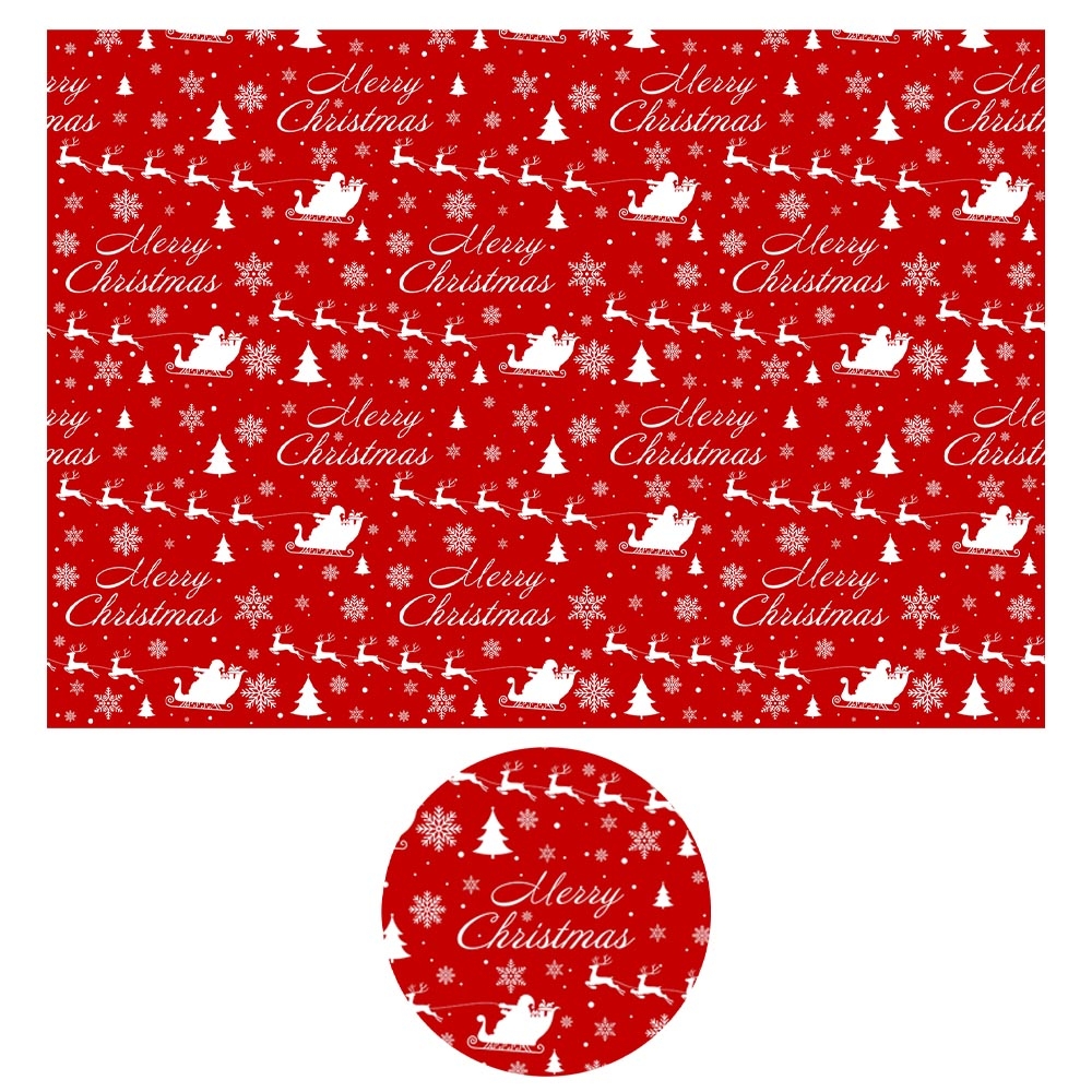 Hartie ambalaj cadouri, motive Craciun, 80g, 70x100 cm, 100 buc/set - NEBO - imagine 7