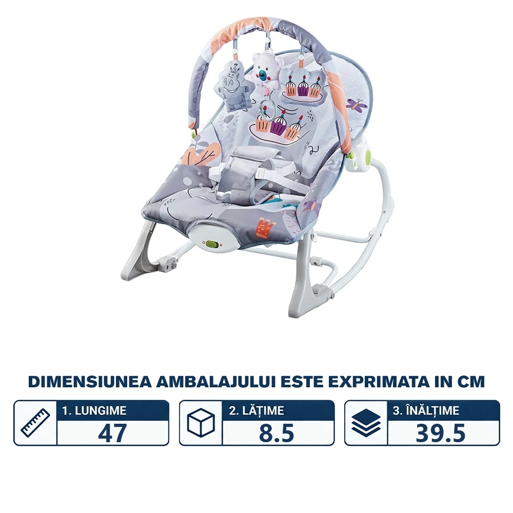 Balansoar bebelusi, cu baterii - imagine 2