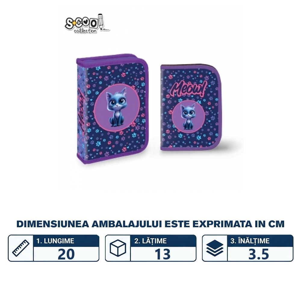 Penar echipat, 1 fermoar, 2 extensii, 32 piese, MEOW - S-COOL - imagine 2