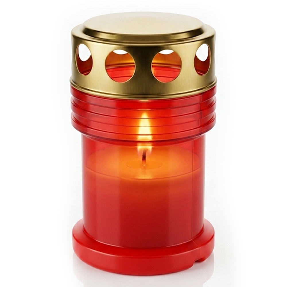Candela plastic, capac metalic, 100mm, ~10-14h, 40 gr - imagine 3