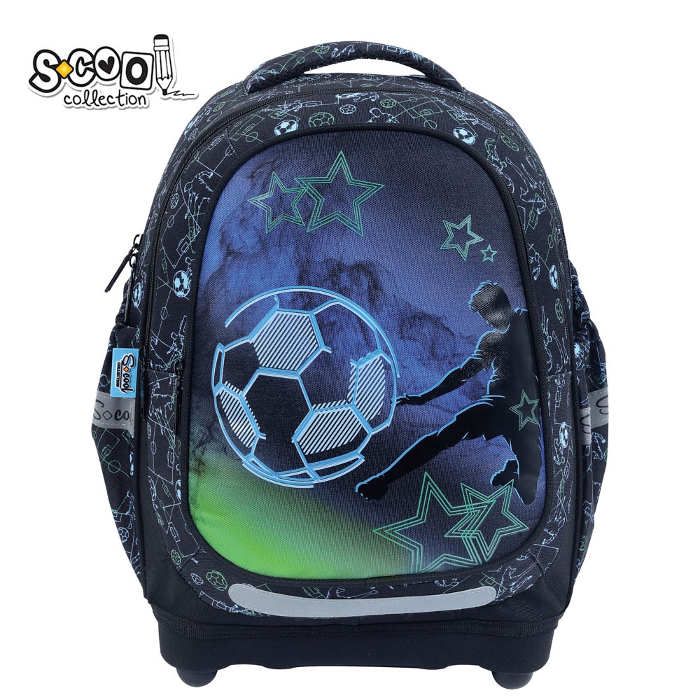 Ghiozdan anatomic, 39x33x18 cm, FOOTBALL - S-COOL