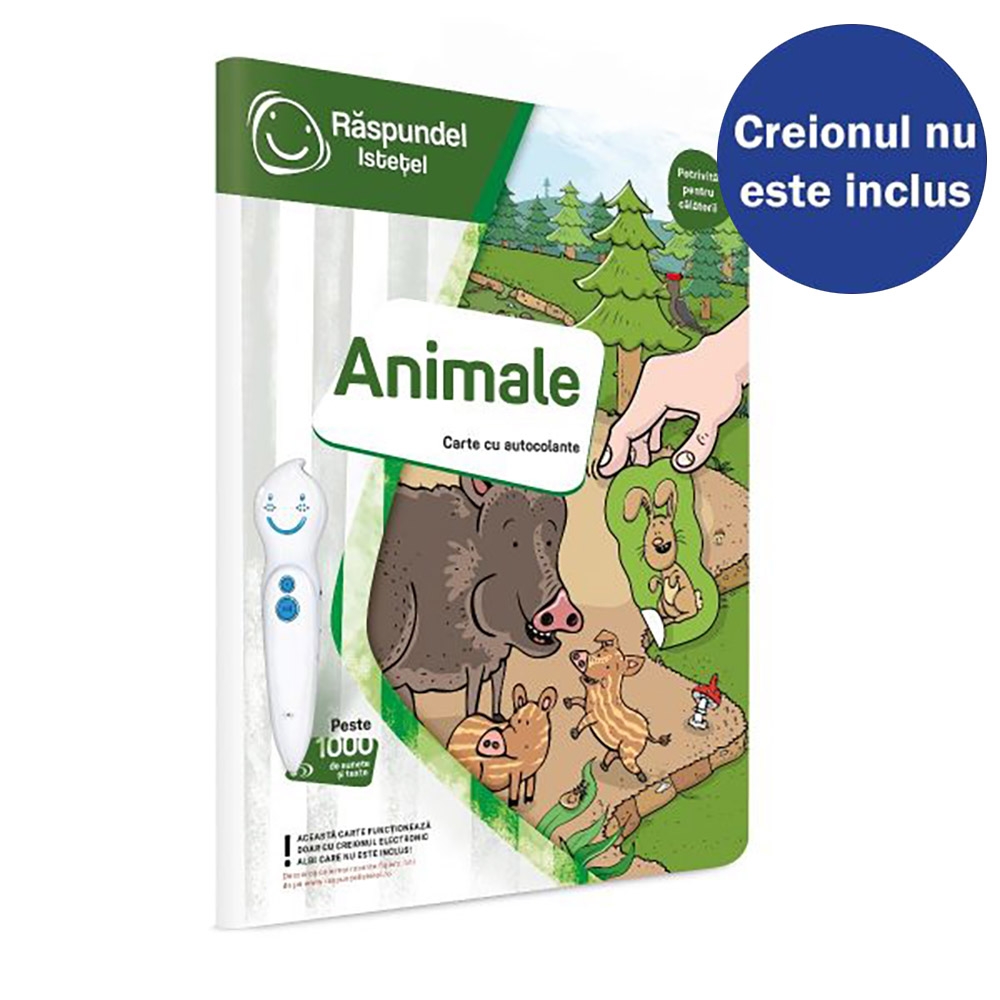 Raspundel istetel, Carte cu autocolante, Animale, ALBI - Blackfire