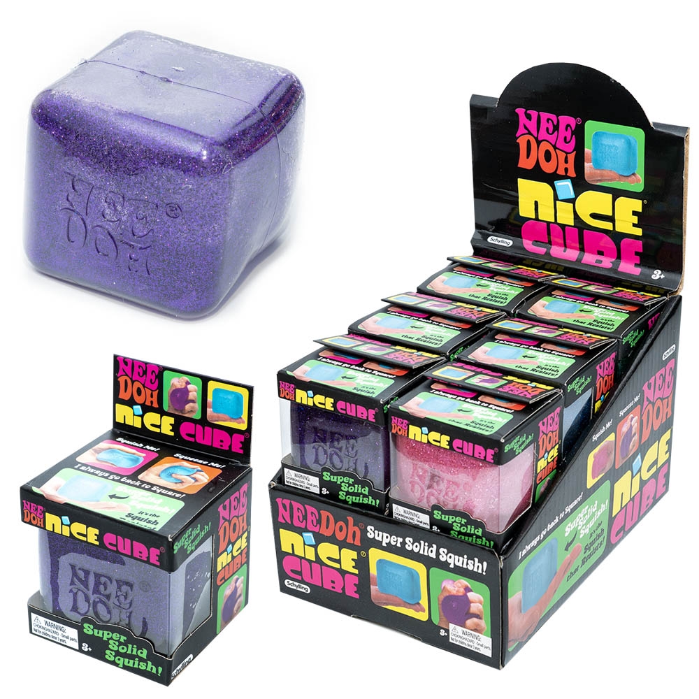Jucarie antistres Squishy Cube, Sugar Glitter