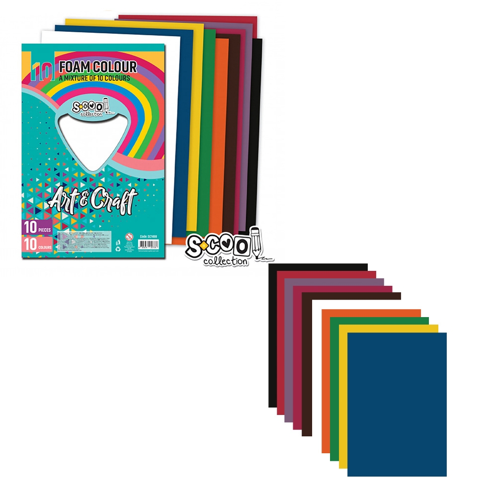 Hartie buretata, 10 culori/set, 20x30 cm - S-COOL - imagine 2