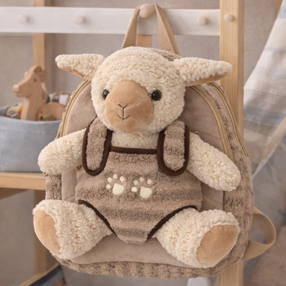 Ghiozdan gradinita Baby Animals, 23x8x28 cm, LITTLE LAMB - S-COOL - imagine 3