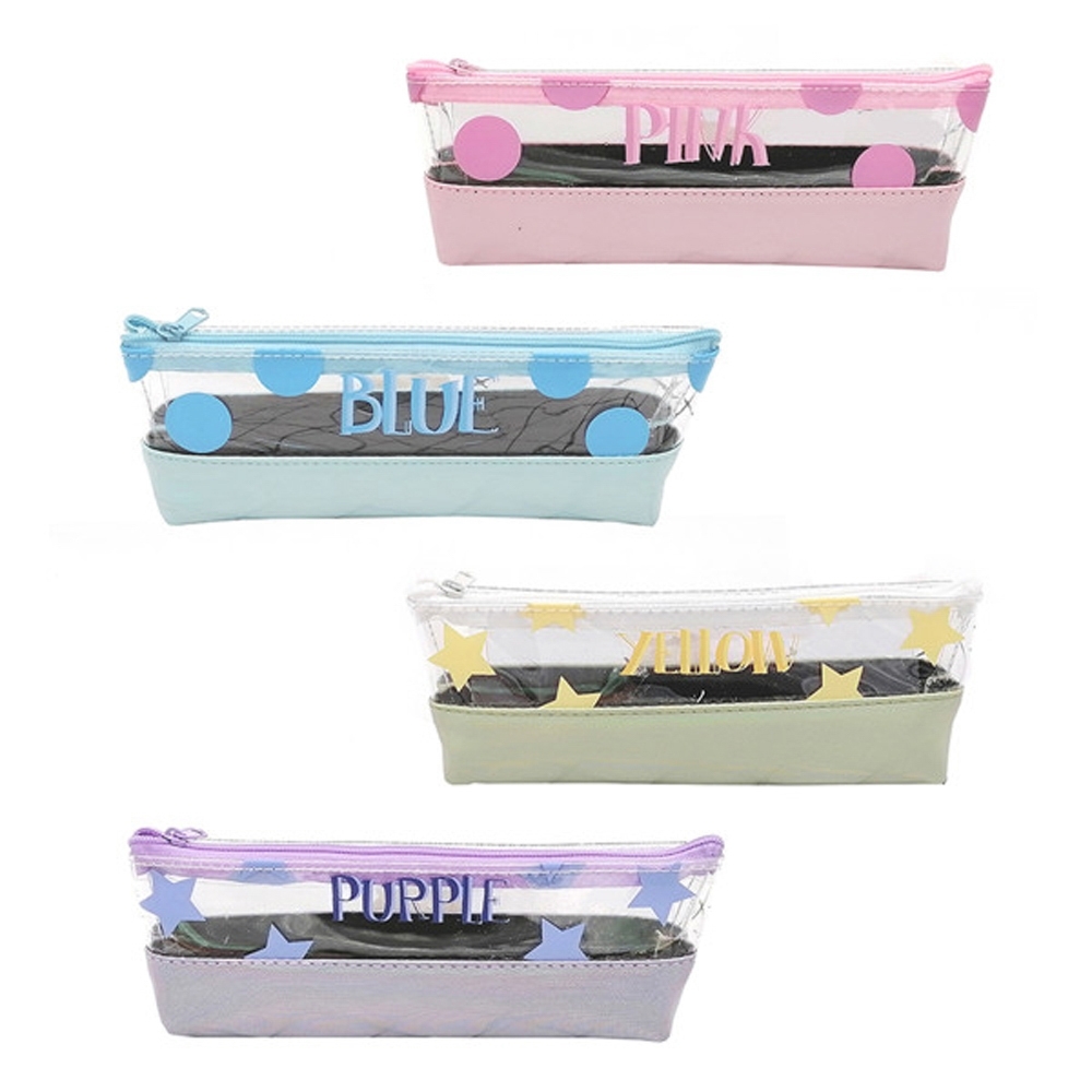 Penar borseta transparenta, COLORS, 21,5x3x7 cm - S-COOL - imagine 3