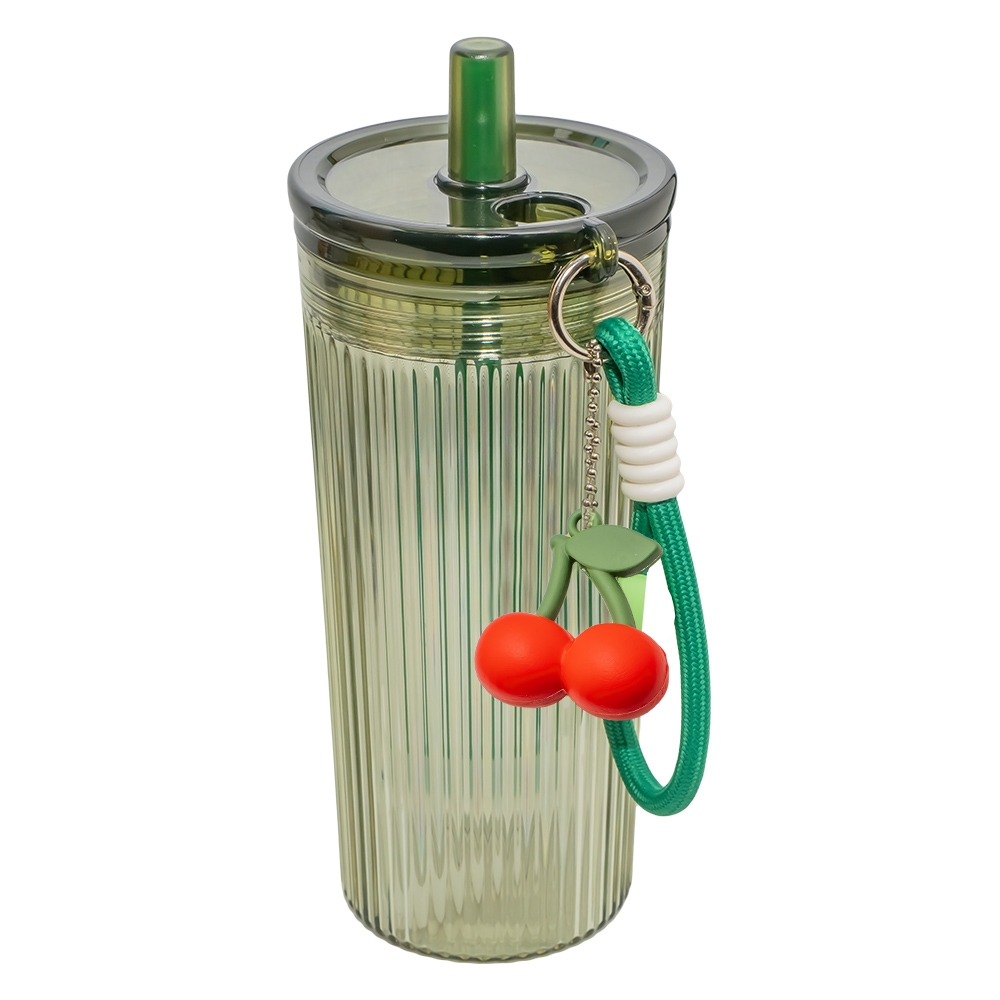 Pahar plastic, cu pai, Fructe, 750 ml - imagine 4