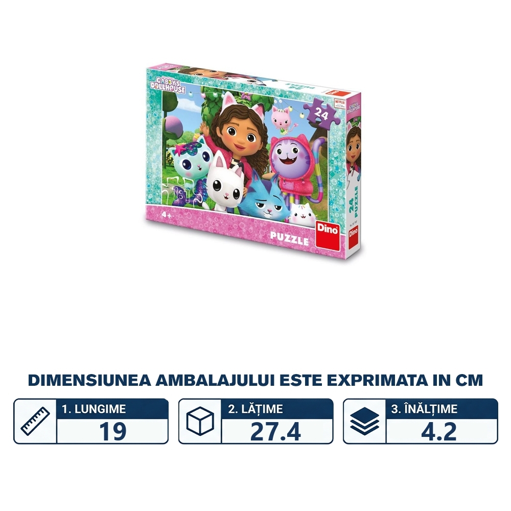 Puzzle 24 piese, Casa de papusi a lui Gabby - DINO TOYS - imagine 2