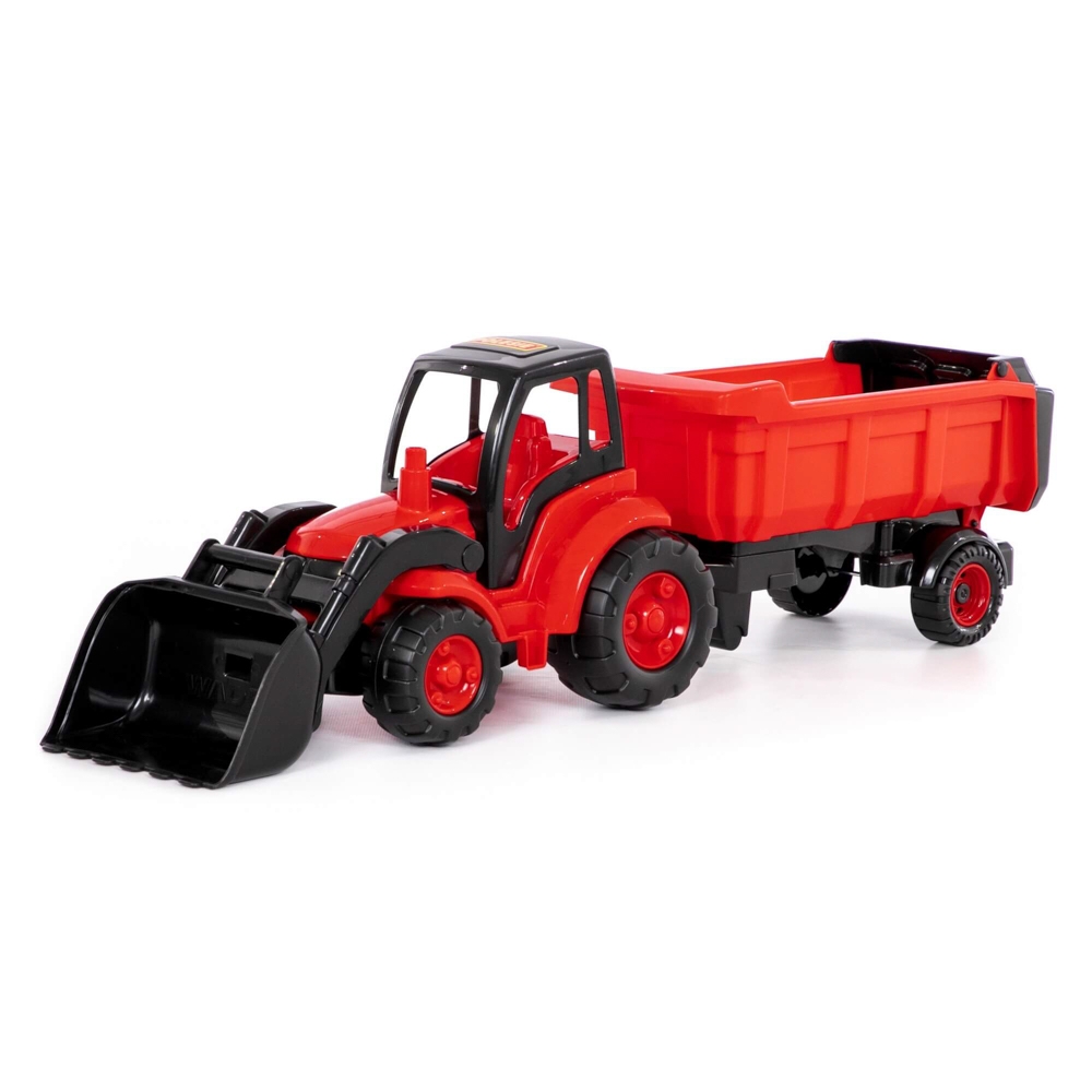 Tractor cu incarcator + remorca - Champion, 86x22x26 cm, Polesi - imagine 2