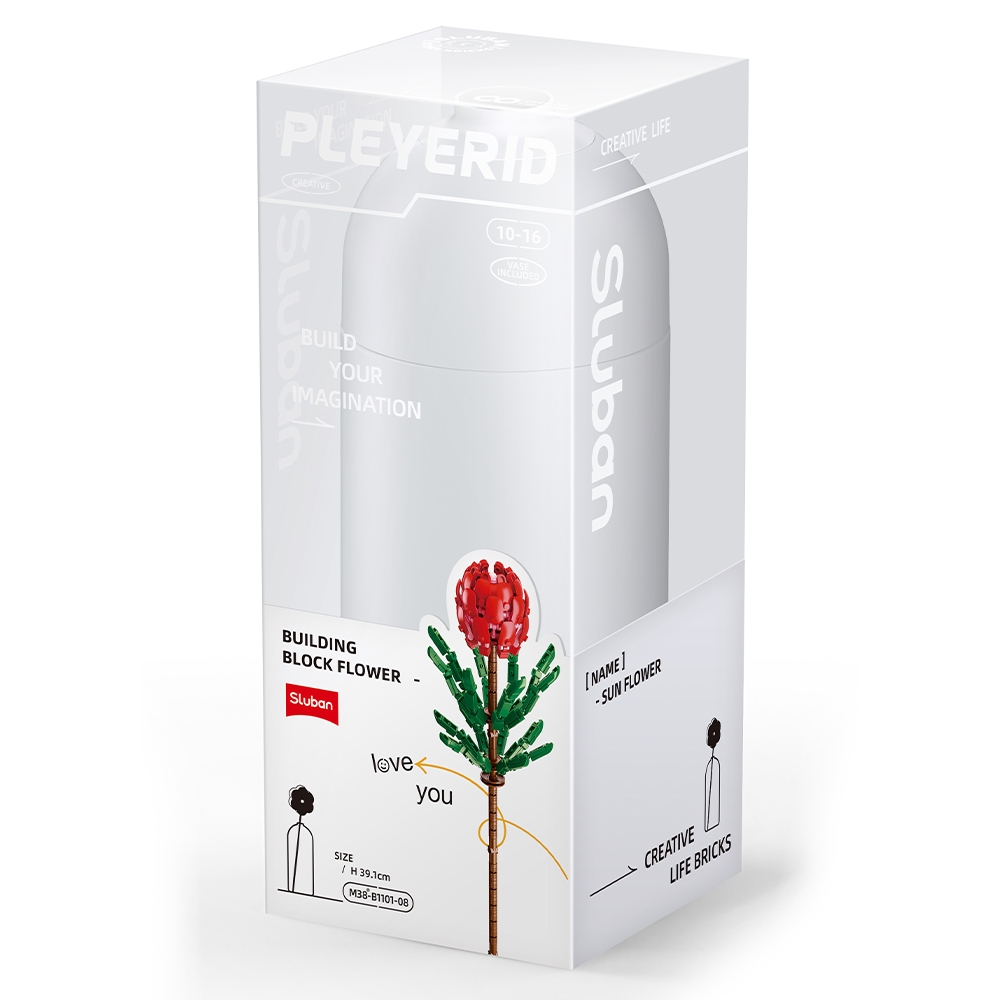 Set de Constructie Flowers, 251 piese, Tibouchina Urvilleana - Sluban - imagine 4