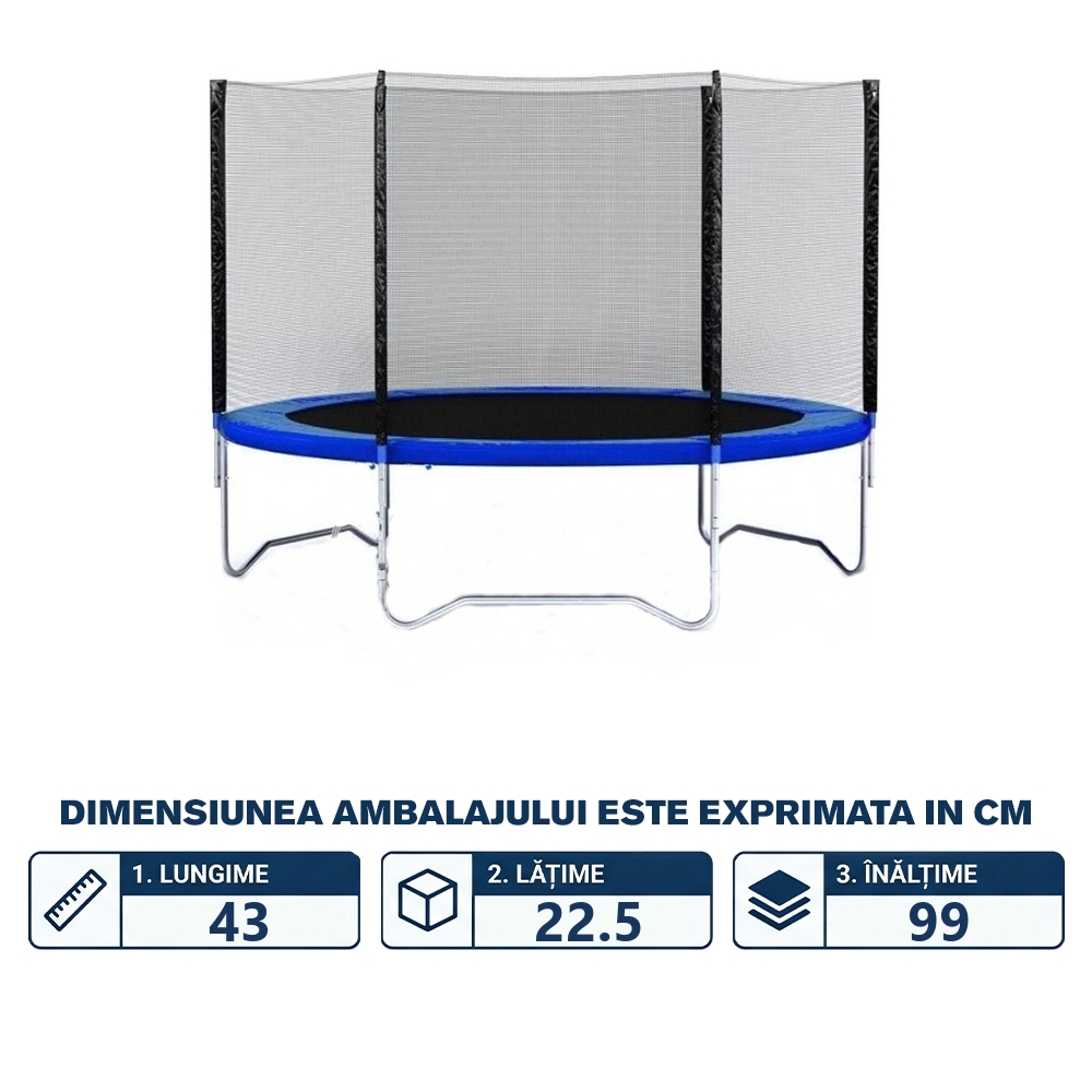 Trambulina 183 cm, metal + textil - imagine 2
