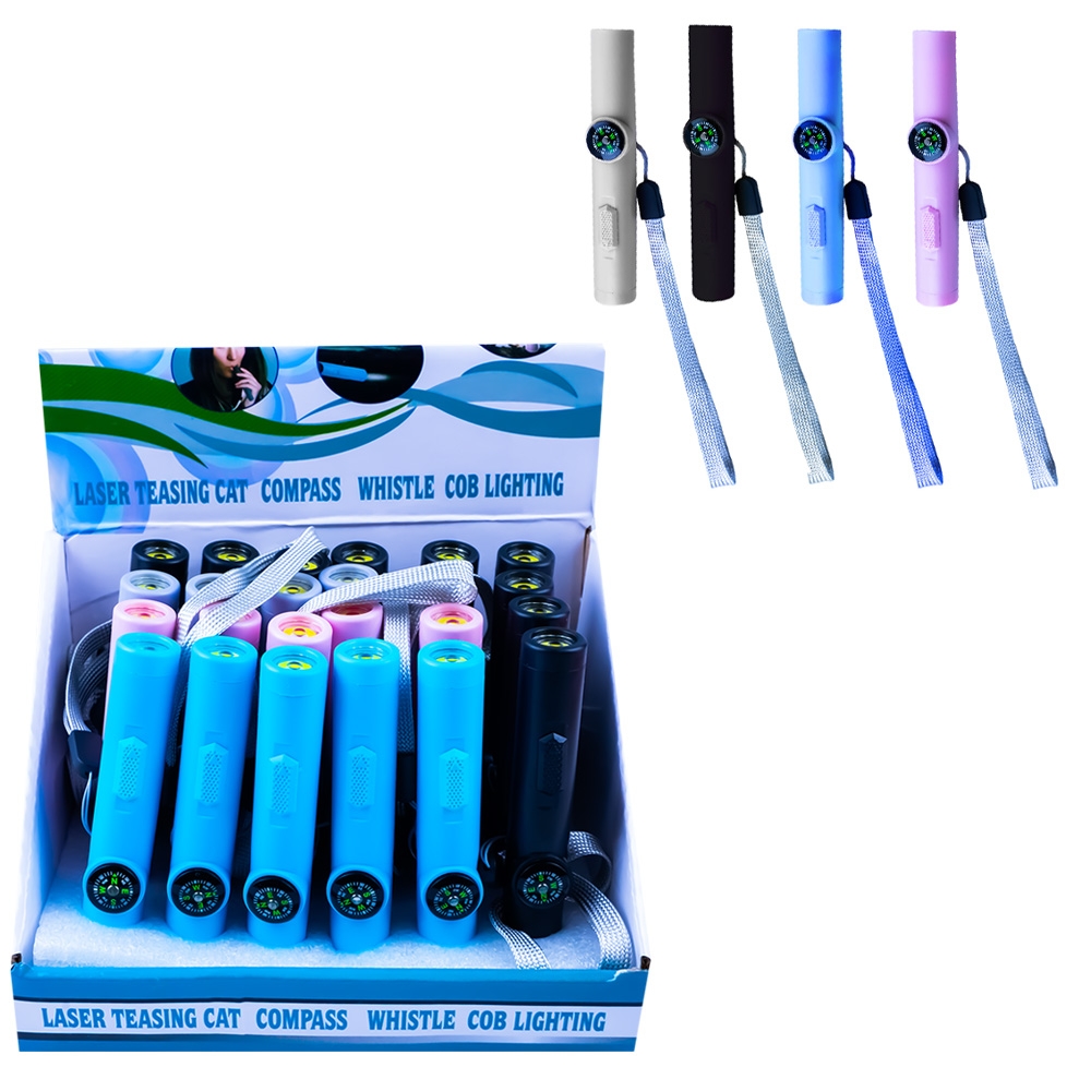 Fluier 4 in 1, din plastic, cu lumina