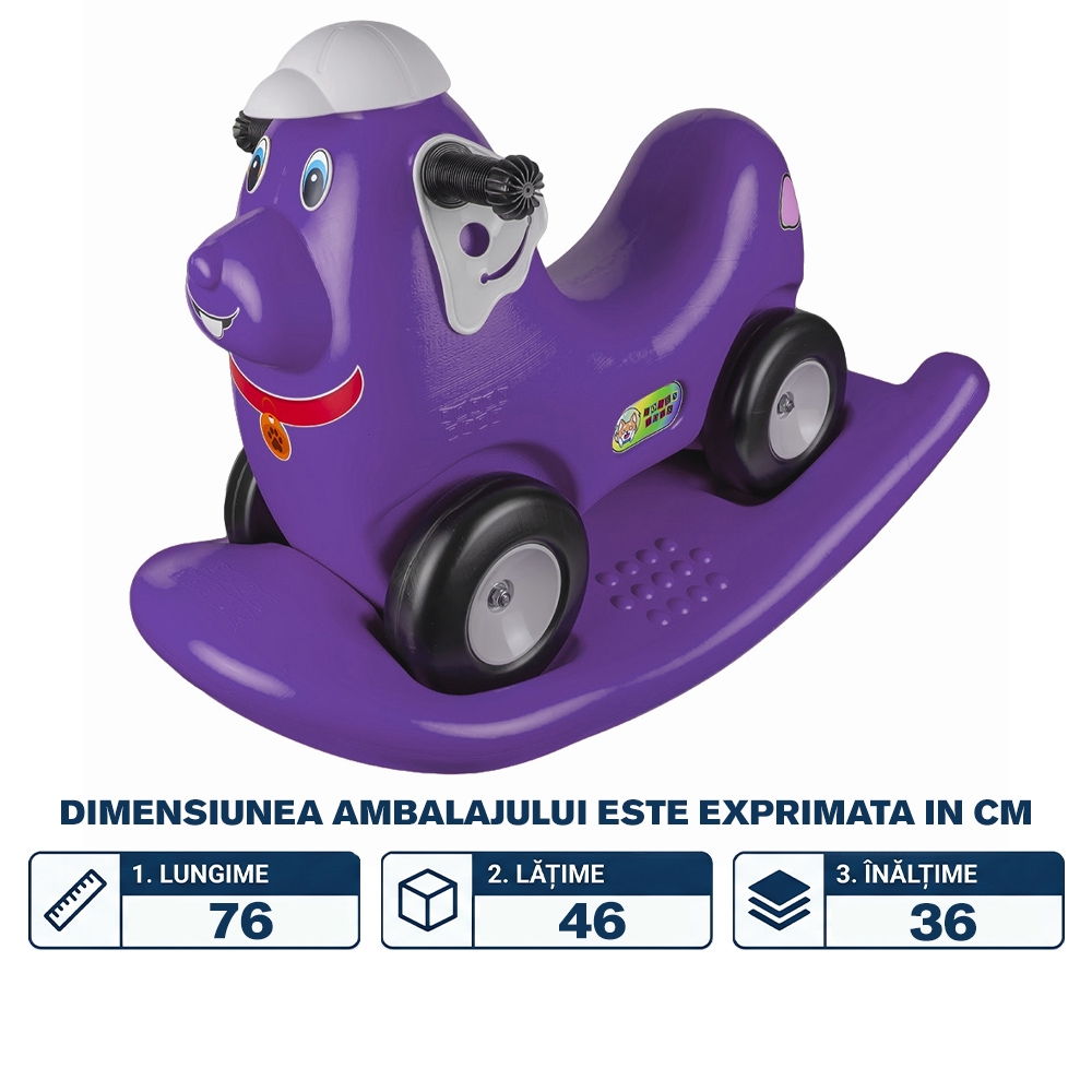 Catel balansoar 2 in 1, mov - ROBENTOYS - imagine 2