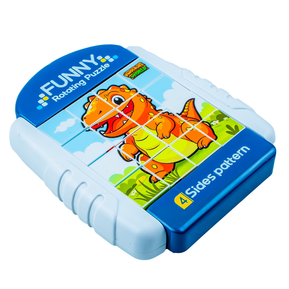 Puzzle educativ, cu 4 fete, Dinozaur - imagine 3