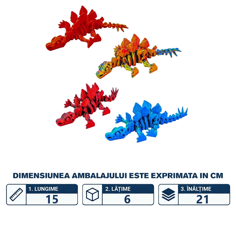 Jucarie Dinozaur 3D, 20 cm - imagine 2
