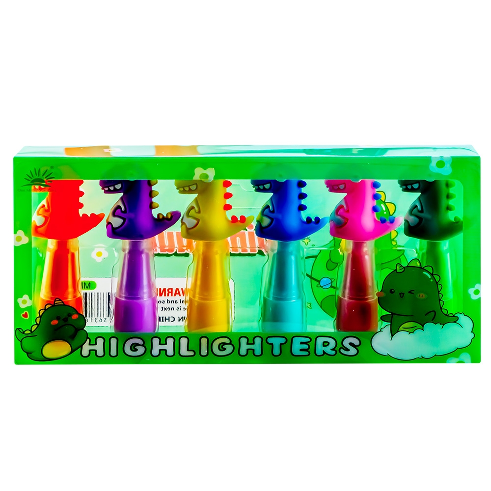 Text marker, 6 culori/set, Dinozaur - imagine 4