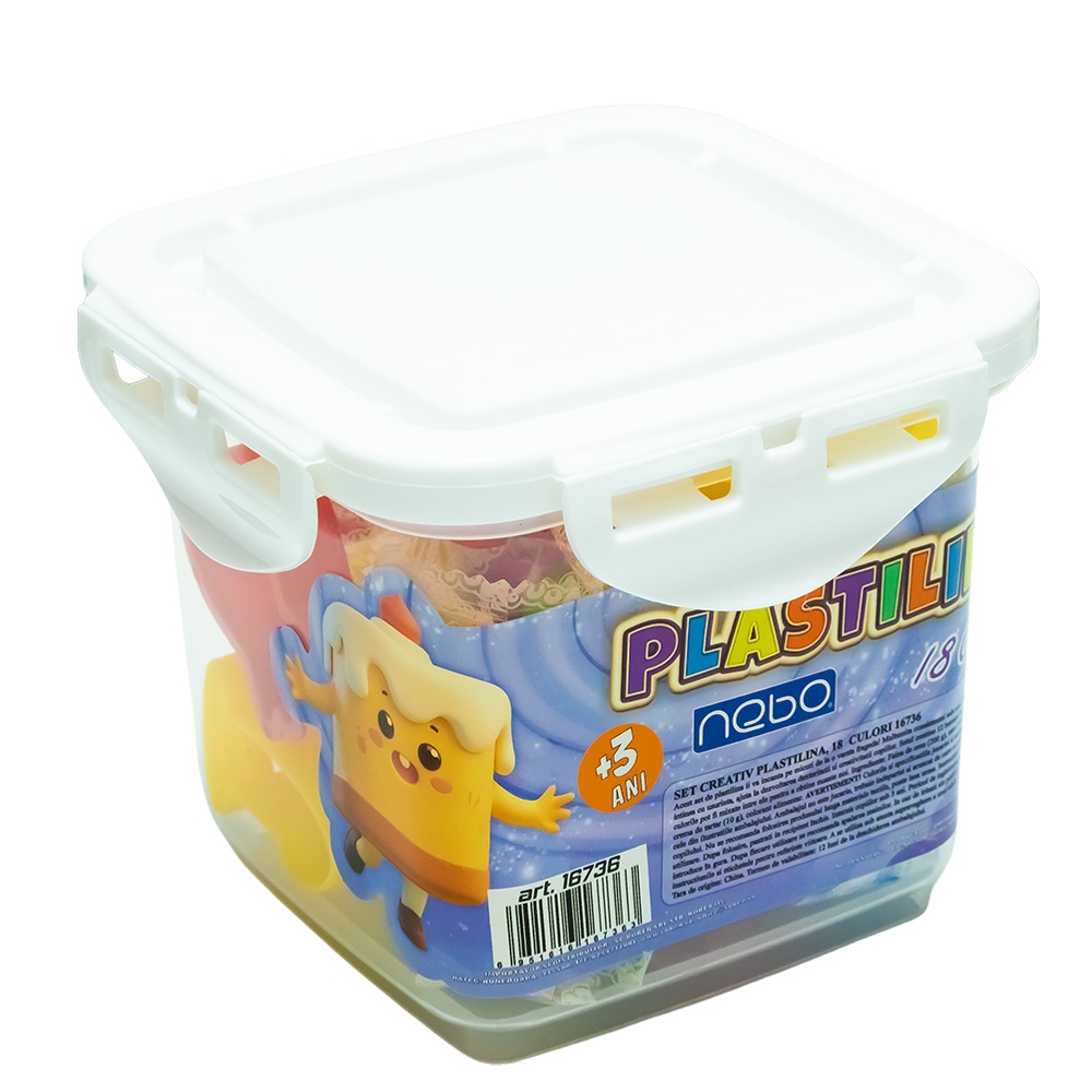 Set creativ plastilina, 18 culori - NEBO - imagine 4