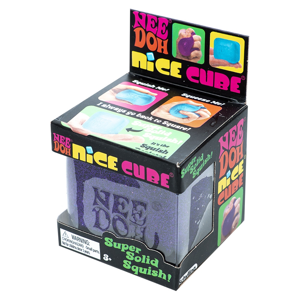 Jucarie antistres Squishy Cube, Sugar Glitter - imagine 4
