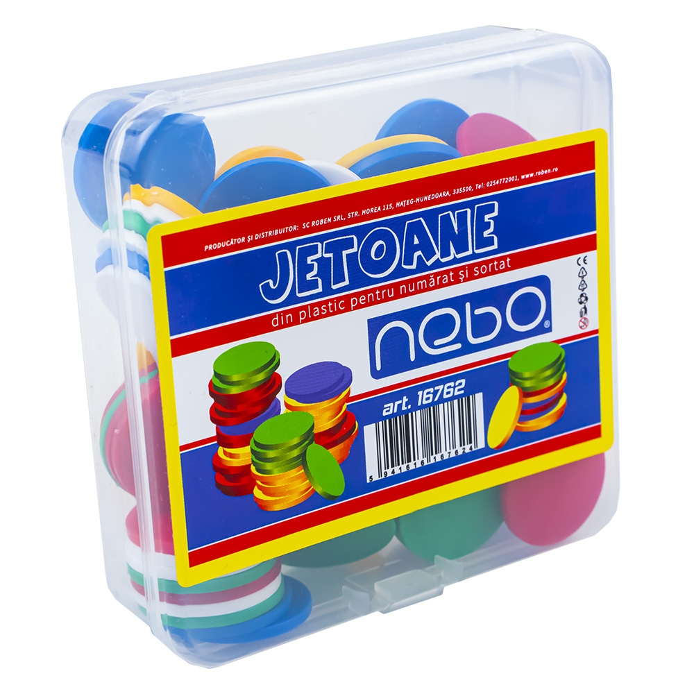 Jetoane din plastic, 80 buc/set - NEBO - imagine 6